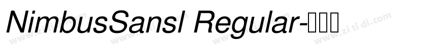 NimbusSansl Regular字体转换